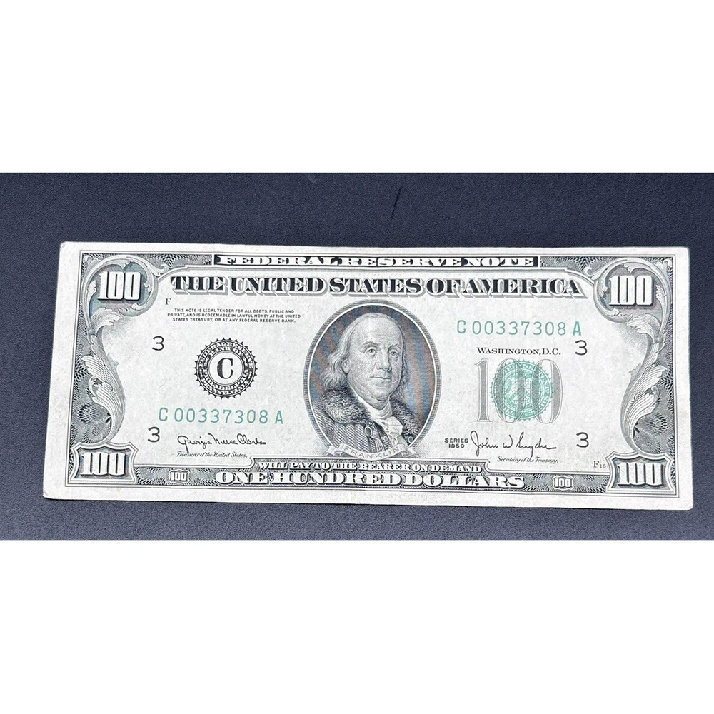 1950 ONE HUNDRED DOLLAR BILL FEDERAL RESERVE NOTE 7307A
